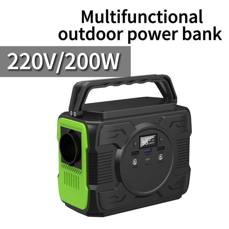 200W przenośna elektrownia z bezpiecznym akumulatorem polimerowym z wyjściem QC3.0