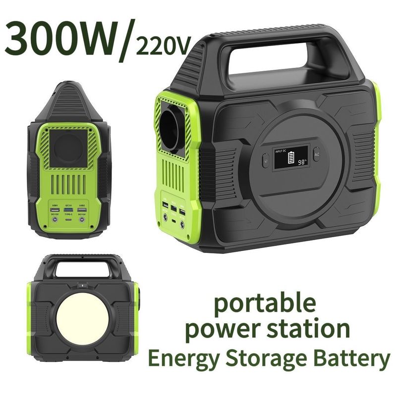 300W aplikacja domowa przenośna bateria elektrownia zapasowa z uchwytem MPPT