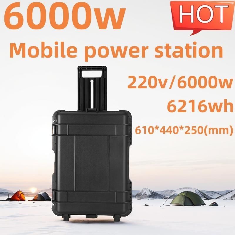 Przenośny generator słoneczny o mocy 6000 W z baterią litową i mobilną elektrownią