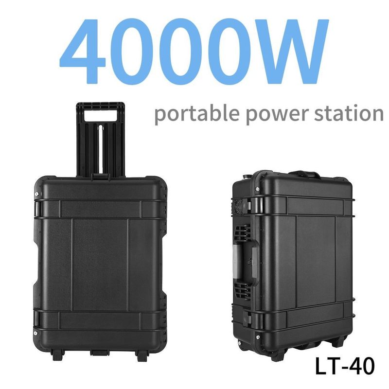 4000W Przenośny magazyn energii Bateria Elektrownia Wyjściowa forma fali AC czysta fala sinus