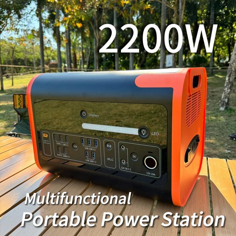 AT22 2200W/2048wh/40ah LiFePO4 Generator słoneczny do magazynowania energii dla przenośnej elektrowni