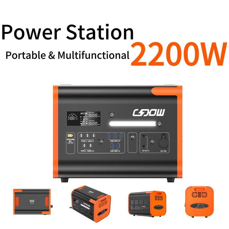 Czas ładowania 90 minut 2200W Wysokiej mocy Generator słoneczny dla mobilnej elektrowni