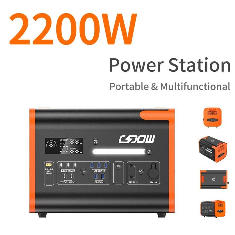 Ochrona przed nad napięciem 220V±5% 2500W Litium Battery UPS Bank Generator dla domu kempingu na zewnątrz