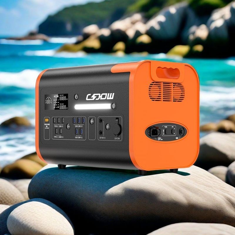 Z dala od sieci 2200W 2400W Generator słoneczny Elektrownia zewnętrzna z bezprzewodowym ładowaniem 15W