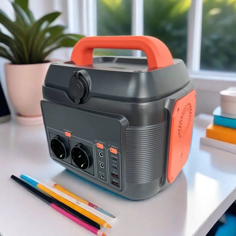 Pojazdowa przenośna elektrownia o dużej pojemności Orange 600W/576wh 40ah Generator słoneczny