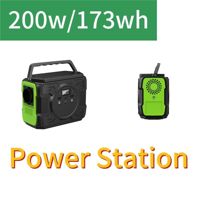 Przenośna mobilna elektrownia z światłami LED napięcie wyjściowe AC 110/220V-50Hz/60Hz 200W