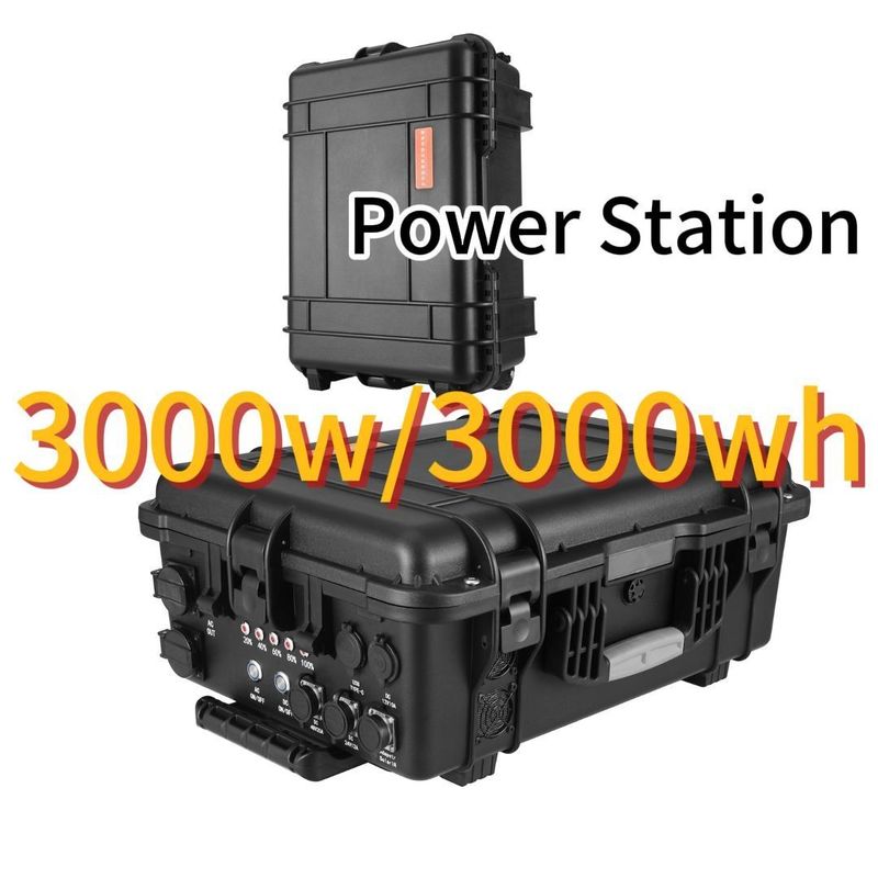 3000W zewnętrzny RV/Van Camping Emergency Inverter Mobilna Elektrownia Przenośna Prężarka i koła