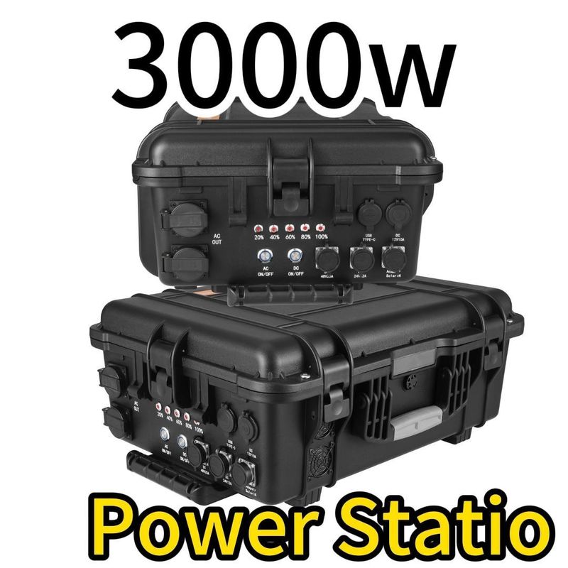 Moc wyjściowa 100-120V-3000W50Hz/60Hz Dostosunkowalna 3000wh 62.5ah Gorąca przenośna elektrownia