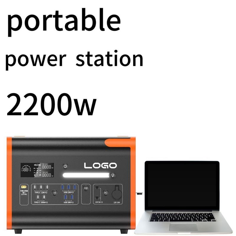2200W110/220V Pomarańczowy z czarnym Cichy zewnętrzny domowy zasilanie awaryjne i trwały