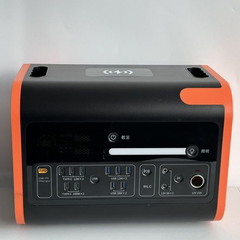 LiFePO4 2200W AT22 Przenośna elektrownia słoneczna do zapasowego zasilania energią w obozach