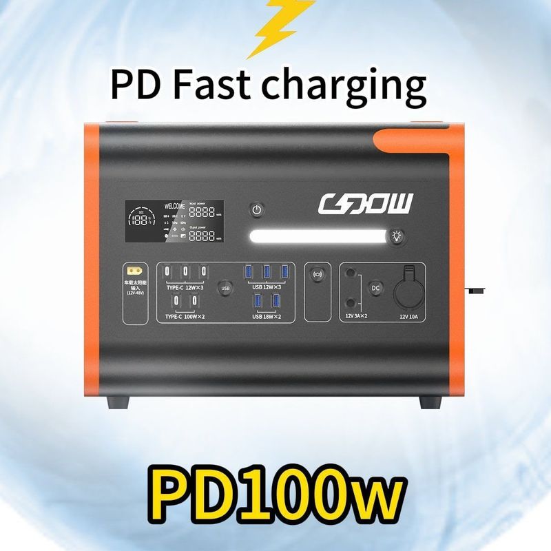 2200W przenośna technologia magazynowania energii zewnętrzna mobilna elektrownia do ładowania samochodów