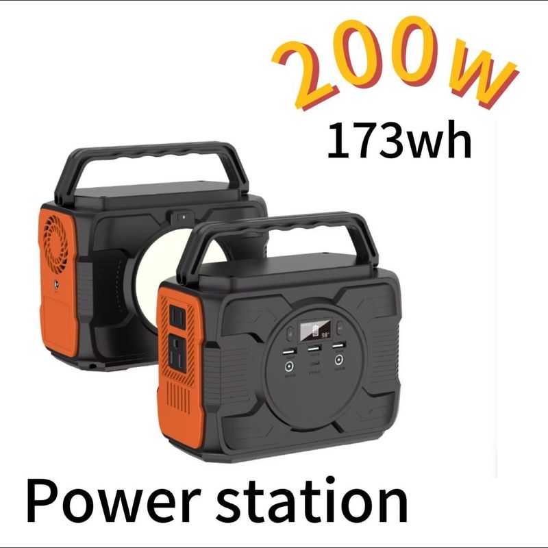 200W/173whc Bateria zasilanie awaryjne przenośna elektrownia Najlepszy światło LED Flash