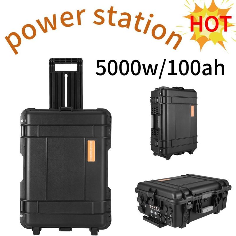Na zewnątrz Camping Elektrownia słoneczna Wszystkie gniazda AC 4800wh 48V100ah dla rodziny