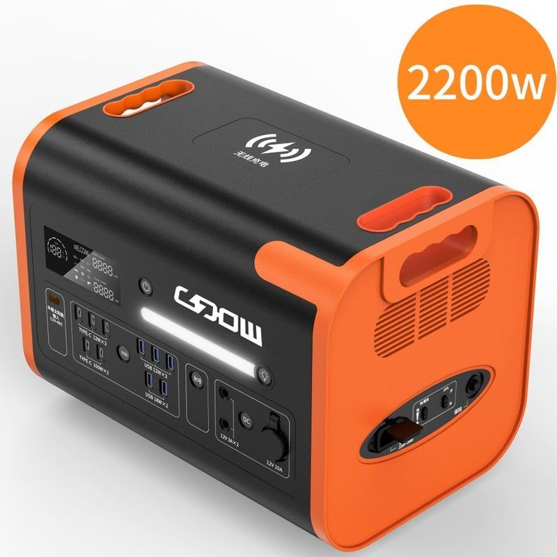 Czas ładowania 90 minut Przenośna elektrownia słoneczna o mocy 2200 W dla domowych awarii