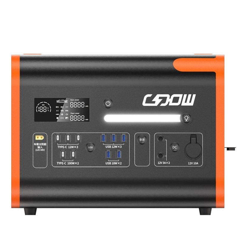 LiFePO4 Energia 2200W/2400W Generator słoneczny Przenośna Elektrownia Żywotność 2000 razy