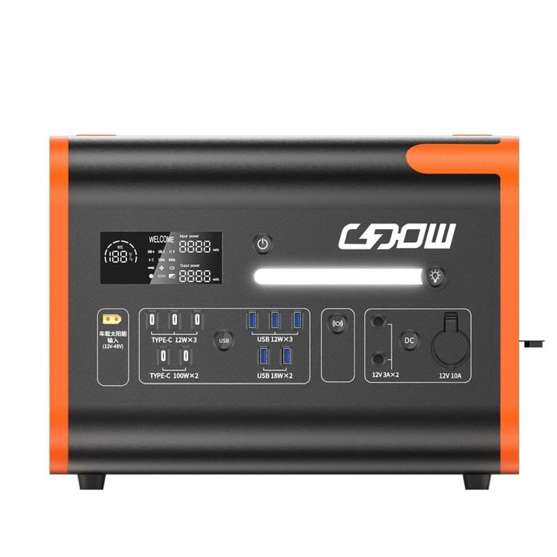 2200W/2048wh Przenośna elektrownia Panele słoneczne Tryb ładowania 2000 razy długość życia