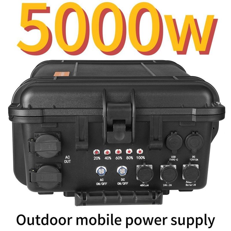 Ochrona niskiej temperatury 5000W AC LiFePO4 Generator słoneczny dla gospodarstw domowych na zewnątrz