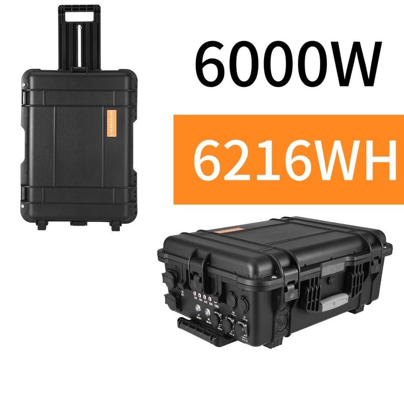 ODM/OEM Materiał powłoki stopu ABS 6000W/6216wh LiFePO4 Generator słoneczny dla domu na zewnątrz