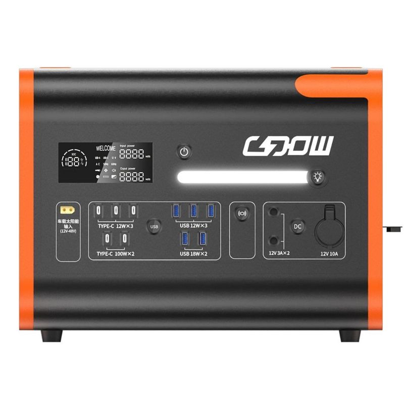 40ah/2200W/2048wh Gorąca pomarańczowa domowa przenośna elektrownia do magazynowania energii