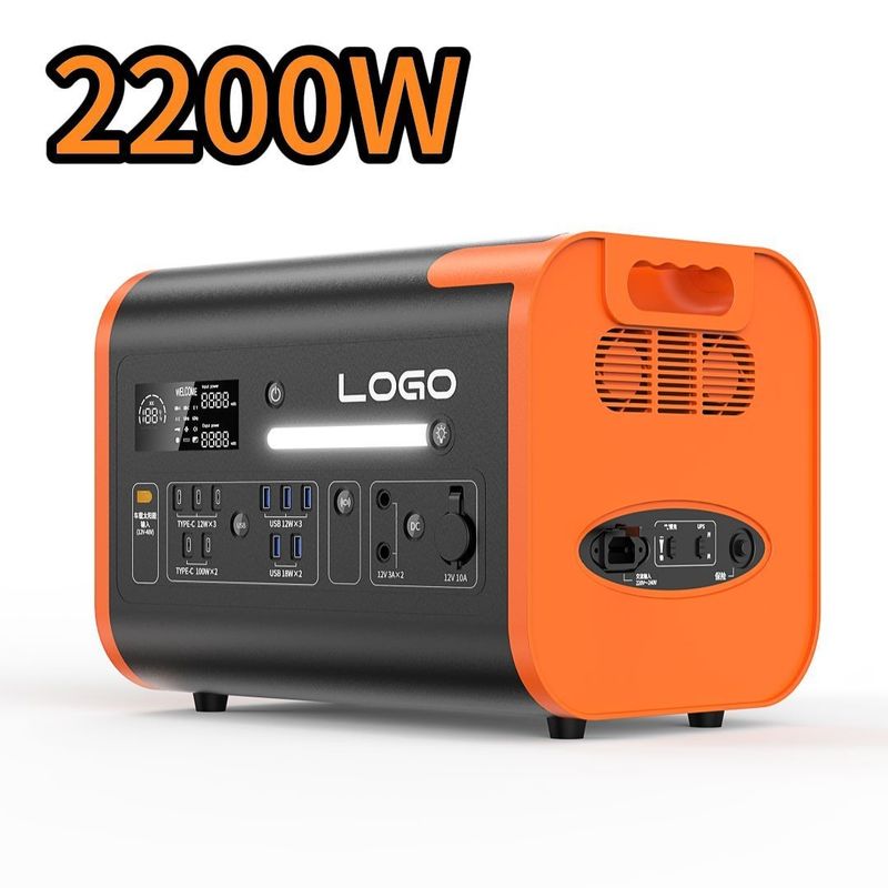 2200W wyjście Mobilna Elektrownia Przenośna Elektrownia Nadzwyczajna i magazynowania energii